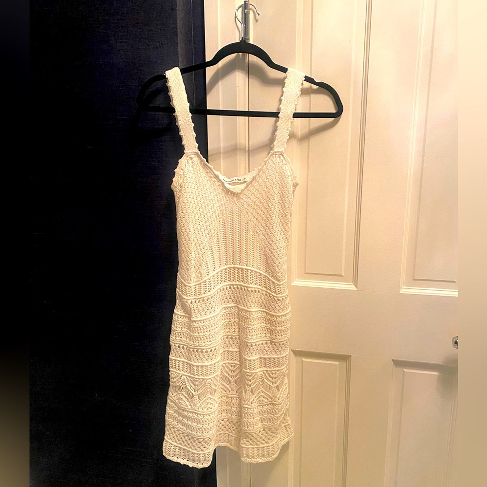 Abercrombie and Fitch summer 2024 white crochet dress new with tags.